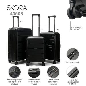 Set x3 Valijas Skora