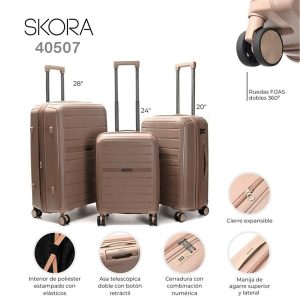 Set x3 Valijas Skora
